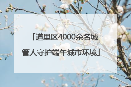 道里区4000余名城管人守护端午城市环境
