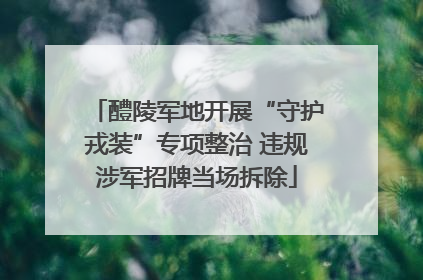 醴陵军地开展“守护戎装”专项整治 违规涉军招牌当场拆除