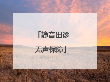 静音出诊 无声保障