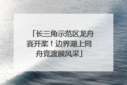 长三角示范区龙舟赛开桨！边界湖上同舟竞渡展风采