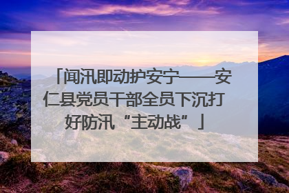 闻汛即动护安宁——安仁县党员干部全员下沉打好防汛“主动战”