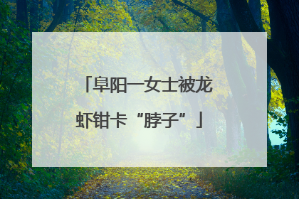 阜阳一女士被龙虾钳卡“脖子”