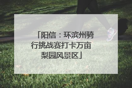 阳信：环滨州骑行挑战赛打卡万亩梨园风景区