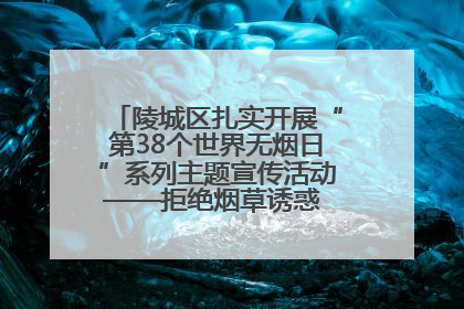 陵城区扎实开展“第38个世界无烟日”系列主题宣传活动——拒绝烟草诱惑 对第一支烟说不