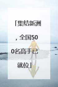 集结新洲，全国500名高手已就位