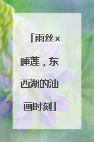 雨丝×睡莲，东西湖的油画时刻