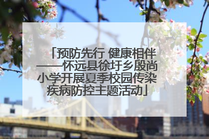 预防先行 健康相伴——怀远县徐圩乡殷尚小学开展夏季校园传染疾病防控主题活动