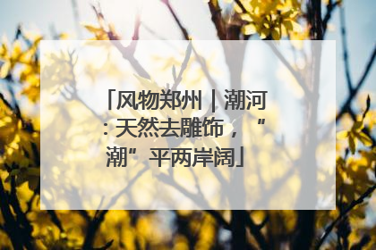 风物郑州｜潮河：天然去雕饰，“潮”平两岸阔