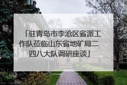 驻青岛市李沧区省派工作队莅临山东省地矿局二四八大队调研座谈