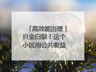 高效能治理｜真金白银！这个小区用公共收益给业主发红包
