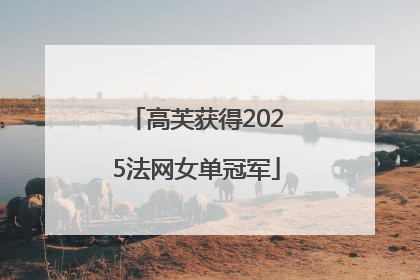 高芙获得2025法网女单冠军