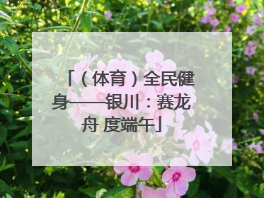 （体育）全民健身——银川：赛龙舟 度端午
