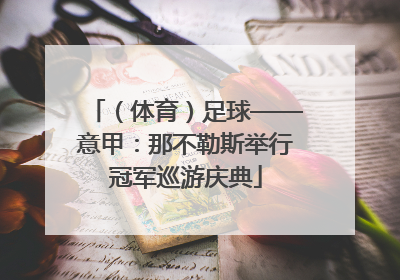 （体育）足球——意甲：那不勒斯举行冠军巡游庆典
