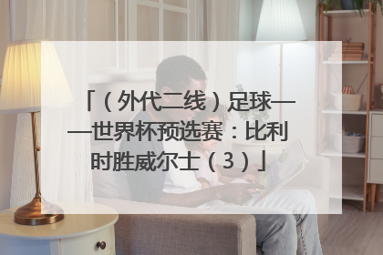 （外代二线）足球——世界杯预选赛：比利时胜威尔士（3）