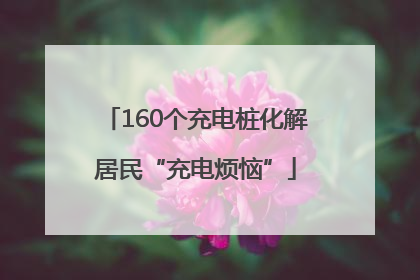 160个充电桩化解居民“充电烦恼”