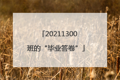 20211300班的“毕业答卷”