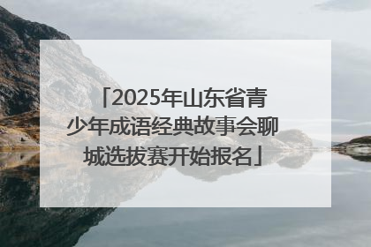 2025年山东省青少年成语经典故事会聊城选拔赛开始报名