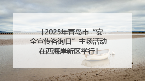 2025年青岛市“安全宣传咨询日”主场活动在西海岸新区举行