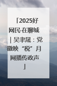 2025好网民·在聊城｜吴聿晟：党徽映“税”月 网播传政声