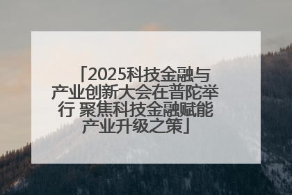 2025科技金融与产业创新大会在普陀举行 聚焦科技金融赋能产业升级之策