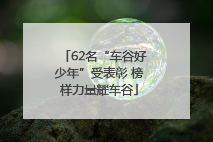 62名“车谷好少年”受表彰 榜样力量耀车谷