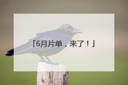 6月片单，来了！